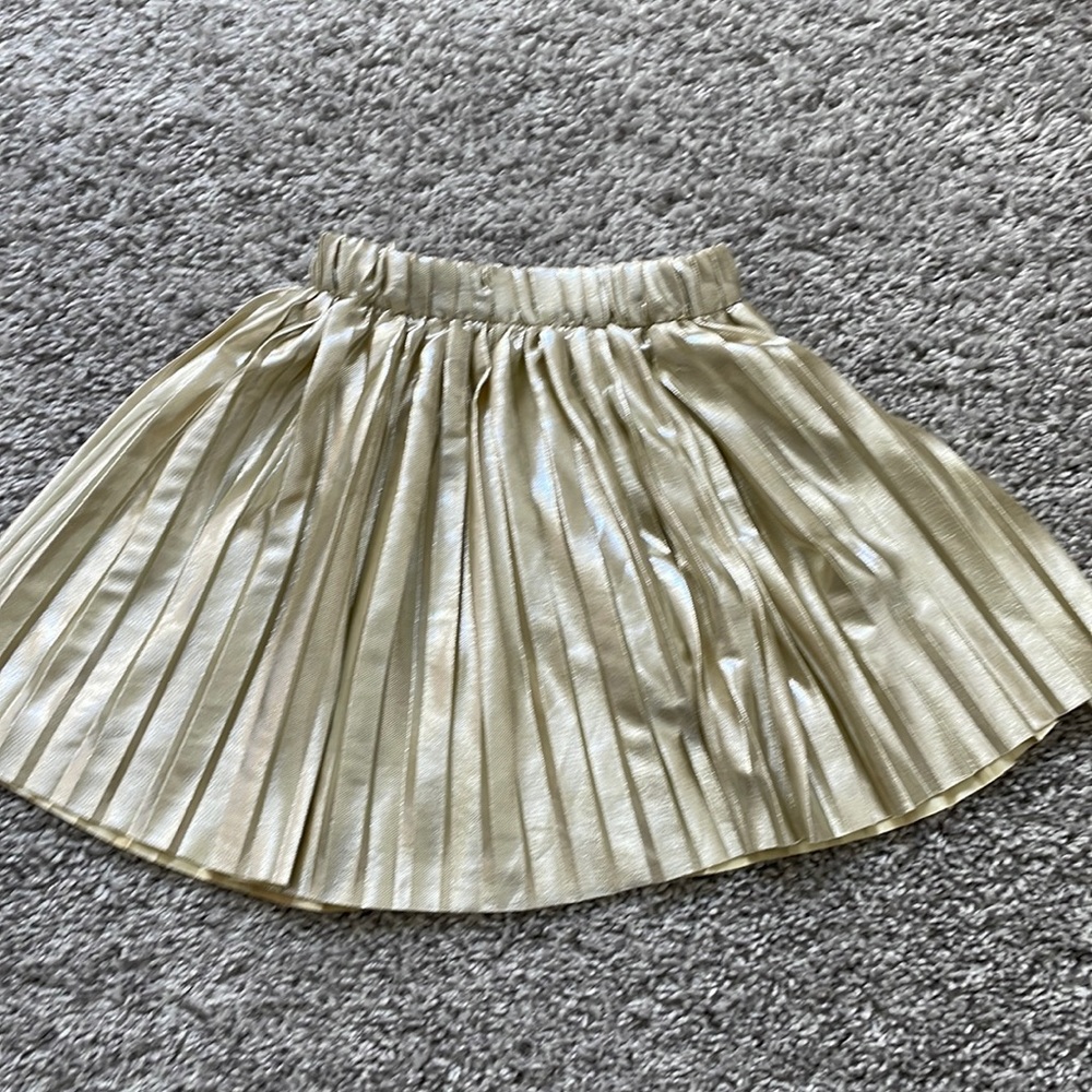 Gold pleated skirt from Zara kids